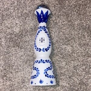 Blue and White Ceramic Clase Azul Mexico Bell Bottle